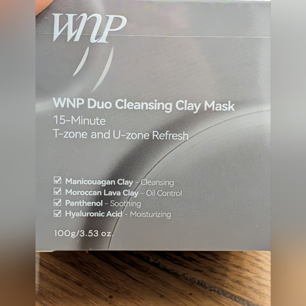 WakeNaturePerfection Duo Cleansing Clay Mask T&U Zone w Hyaluronic Acid 100g New